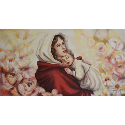 Capezzale moderno e contemporaneo - Maternità Sacra floreale